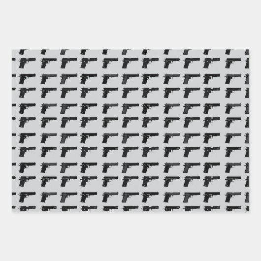 1911 Silhouette-Muster Zielsport Geschenkpapier Set (Vorderseite)