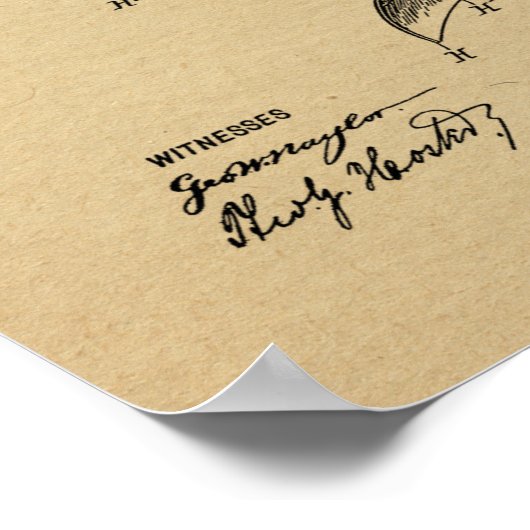 1911 Vintage Flugzeugpatentkunst Zeichnend Druck Poster (Ecke)