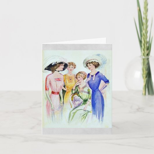 1911 Vintage Modekarte Karte (Vorderseite)