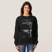 1911 Vintages Handgun-Diagramm Blueprint Pisto Sweatshirt (Vorne ganz)