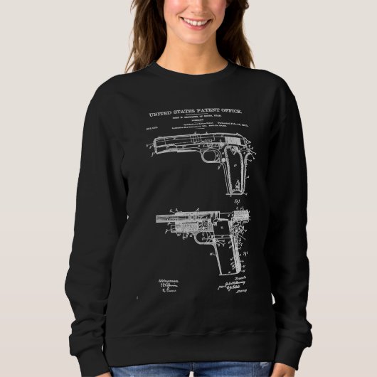 1911 Vintages Handgun-Diagramm Blueprint Pisto Sweatshirt (Vorderseite)