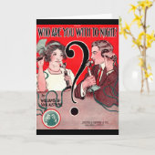 1911 Wer bist du mit Tonight-Notendruck? Karte (Gelbe Blume)