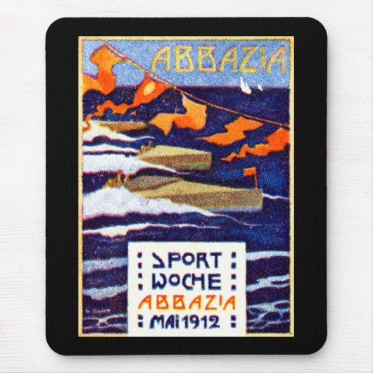 1912 Abbazia Speed Boat Races Mousepad (Vorne)