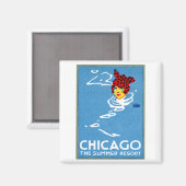 1912 Chicago, The Summer Resort Magnet (Vorderseite/Rückseite)