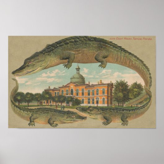 1912 Courthouse Tampa, Florida Poster (Vorne)