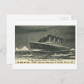 1912 DIE TITANISCHE "Unter den Eisbergen" Postkarte (Vorne/Hinten)