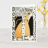 1912! "DOMINOS~EXPECT DIE UNERWARTETEN " KARTE (Gelbe Blume)