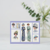 1912 Edwardian Fashion Collage Postcard Postkarte (Stehend Vorderseite)