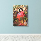 1912 FAIRYTALE BOOKART MISS MUFFETT WRAPPED CANVAS LEINWANDDRUCK (Insitu (Holzboden))