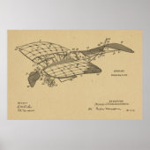 1912 Flugzeugpatentkunst Zeichnend Druck Poster (Vorne)