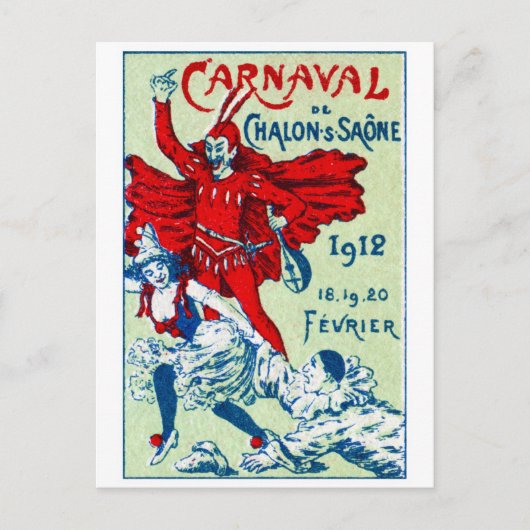 1912 Französischer Karnaval Postkarte (Vorderseite)