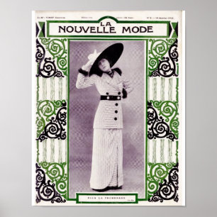 1912 Frau in einem Strippenrock-Anzug Poster