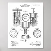 1912 Golf Cup Loch Design Patent Art Print Poster (Vorne)