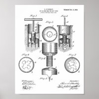 1912 Golf Cup Loch Design Patent Art Print