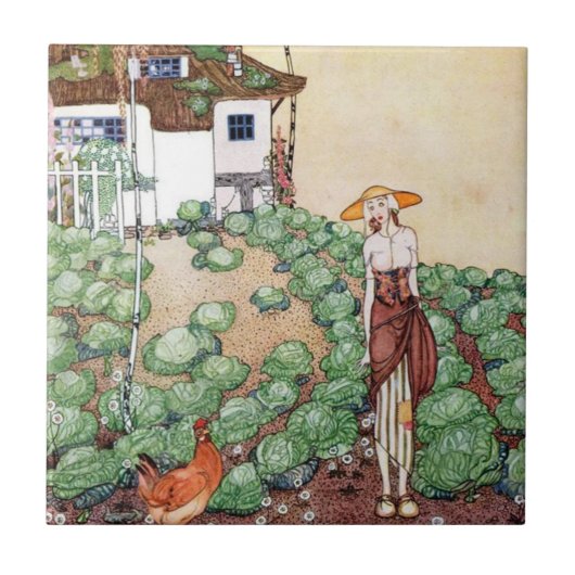 1912 in Pulverform und Crinoline von Kay Nielsen Fliese (Vorderseite)