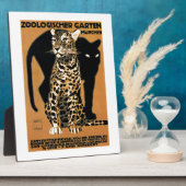 1912 Ludwig Hohlwein Leopard Münchner Zoo Poster Fotoplatte (Seite)