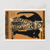 1912 Ludwig Hohlwein Leopard Münchner Zoo Poster Postkarte (Vorderseite)