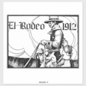 1912 Rodeo Cowboy Country Western Art Aufkleber (Blatt)