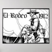 1912 Rodeo Cowboy Country Western Art Poster (Vorne)