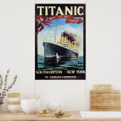 1912 Titanic White Star Line Vintag Poster (Küche)