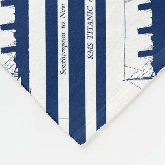 1912 titanischer blauer Streifen 5 Fleecedecke (Ecke)