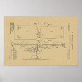 1912 Vintage Osteopathische Tabelle Patentschrift Poster (Vorne)