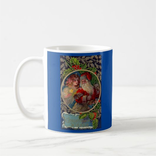 1912 Weihnachtsmann und Sternengel Kaffeetasse (Links)