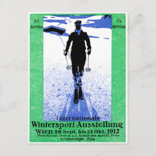 1912 Wien Wintersportplakat Postkarte