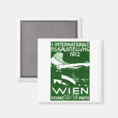 1912 Wiener Luftausstellungsposter Magnet (Vorderseite/Rückseite)