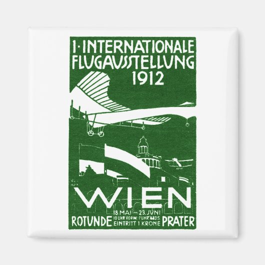 1912 Wiener Luftausstellungsposter Magnet (Vorne)