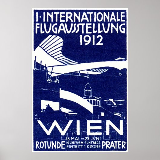 1912 Wiener Luftausstellungsposter Poster (Vorne)