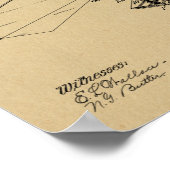 1912 Zeichnend Flugmaschine Poster (Ecke)