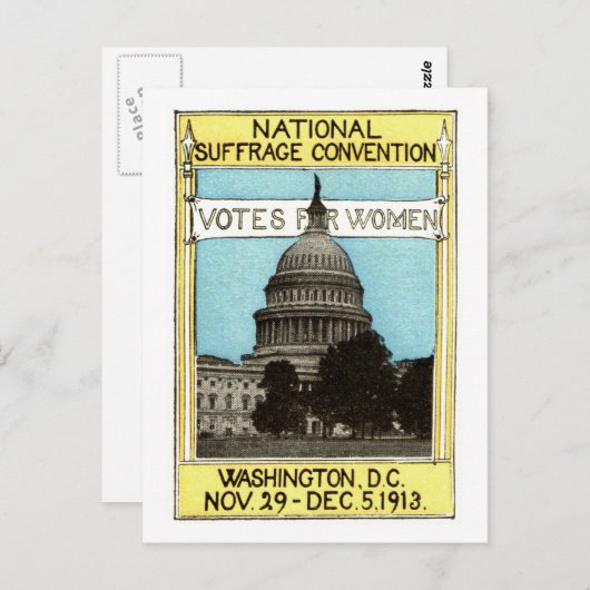 1913 Abstimmung für Frauen Postkarte (Vorne/Hinten)