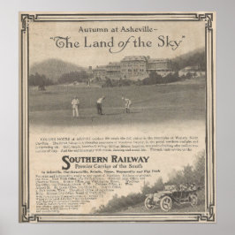 1913 Autumn at Asheville NC tourism ad Poster