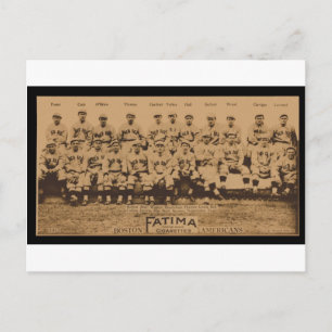 1913 Boston Red Sox Fatima Tobacco Card Print Postkarte