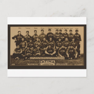 1913 Chicago Cubs Fatima Tobacco Card Print Postkarte