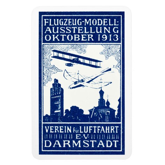 1913 Darmstadt Air Show Magnet (Vertikal)