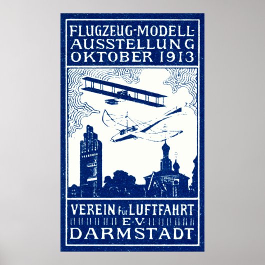 1913 Darmstadt Air Show Poster (Vorne)