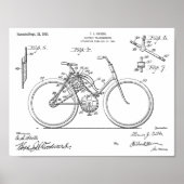 1913 Entwurf eines Bikerstrahlungsdesign - Art Pri Poster (Vorne)