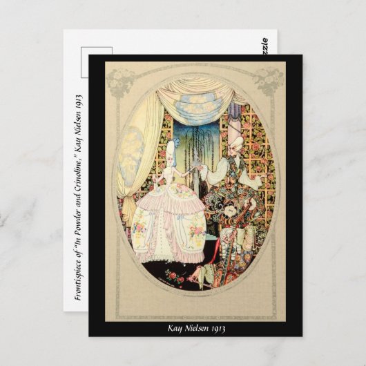 1913 Frontispiece of "In Powder and Crinoline" Postkarte (Vorne/Hinten)