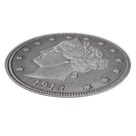 1913 Leiter Nickelschneidplatine der Liberty Schneidebrett (Ecke)