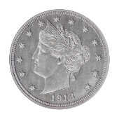 1913 Leiter Nickelschneidplatine der Liberty Schneidebrett (Vorderseite)