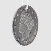 1913 Liberty Head Nickel Acryl Ornament (Vorderseite)