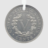 1913 Liberty Head Nickel Acryl Ornament (Rückseite)