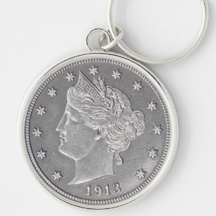 1913 Liberty Head Nickel Premium Round Schlüsselan Schlüsselanhänger