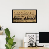 1913 New Yorker Giants Fatima Tobacco Card Poster (Heimbüro)