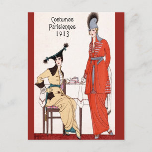 1913 Pariser Mode Postkarte