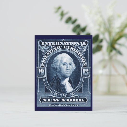 1913 Philatelieausstellung in New York Postkarte (Stehend Vorderseite)