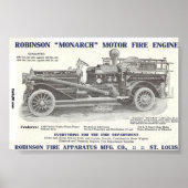 1913 Robinson "Monarch" Motor Fire Motor Poster (Vorne)