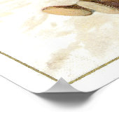 1913 Santa mit Teddy Bear und Pipe Poster (Ecke)